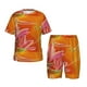 thumbnail image 1 of Balery Orange Flower Psychedelic Conjunto de Pijama Infantil de Manga Corta con Estampado – Ropa de Dormir de Algodón Suave-X-Large, 1 of 6