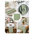thumbnail image 4 of Cloth Napkins Set of 2 - 20x20 Inches, Vintage Sage Green Washable Reusable Table Napkins, Farmhouse Retro Beige Solid Color Soft & Absortbent Dining Napkin for Party Wedding Hotel Restaurant, 4 of 8