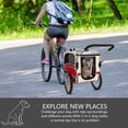 thumbnail image 6 of MOJAY 3-in-1 Dog Bicycle Trailer, Dog Stroller, and Dog Jogging Stroller, Red, 6 of 6