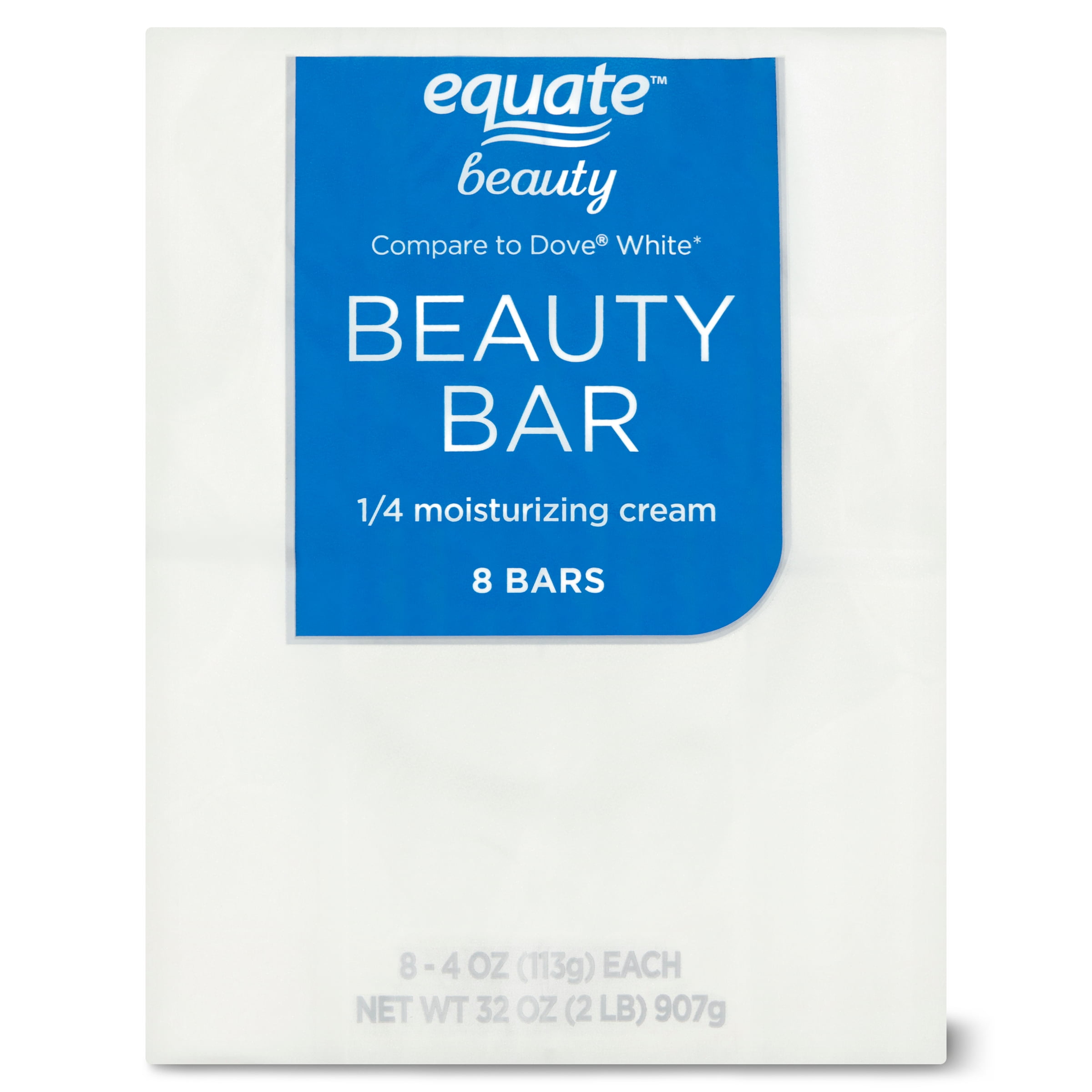 Equate Beauty Beauty Bar, 4 oz, 8 count
