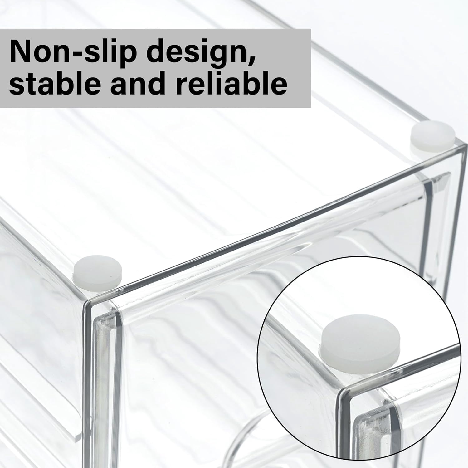 Acrylic Drawer Organizer with 17 Drawers, Craft Office Desk Makeup Organizers Accessories, Set of 4 Clear Stackable Storage Drawers for Vanity, Countertop, Jewelry, Art Supply Organization