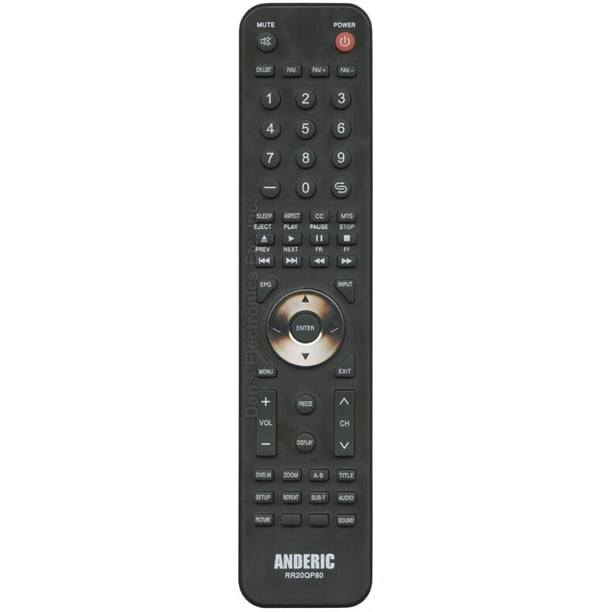Anderic Rrqp80 For Rca P N Rrqp80 Tv Dvd Combo Remote Control New Walmart Com
