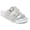 Silver, variant on H2K Women's Espen Glitter Double Buckle Slipper, Adjustable Slip-On Comfort Slide Sandals, Casual Fashion Slides