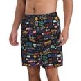 thumbnail image 2 of Wukai Basketball Print Beach Trunks with Compression Liner Swimsuit Quick Dry Beach Sports Shorts with Pocket-3X-Large, 2 of 8