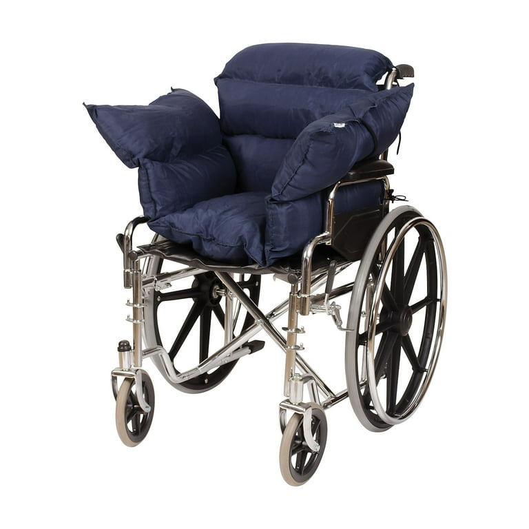 DMI Comfort Wheelchair Cushion & Pad, Wheelchair Seat Cushion, Recliner  Cushion & Pillow, Foam, Cushion For Wheelchair Seat, 16 x 22 Inches, Navy