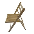 thumbnail image 5 of Foldable Chairs Set of 4, Patio Folding Chair with Solid Wood Frame, Outdoor Chair Set with Slat Seat and Backrest, Portable Dining Chair for Garden, Kitchen, Backyard, Natural, 5 of 9