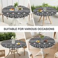 thumbnail image 7 of Stretch Round Table Cover in Boho Floral, Elastic Edge Cloth for 38-42 Inch Tables, Decorative Accent for Garden Party, 7 of 7