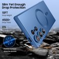 thumbnail image 3 of Magnetic for Samsung Galaxy S24 Ultra Case [Compatible with MagSafe][Built-in Camera Lens Protector] Slim Soft Bumper TPU Shockproof Phone Case (Blue), 3 of 13