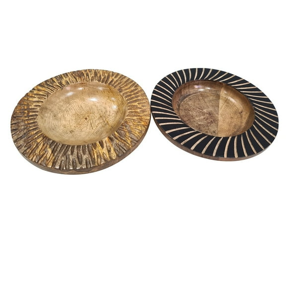 collectiblesBuy Eco- Friendly Food Safe Dinning Bowl Home & Kitchen Handcrafted Wood Serving Salad Set