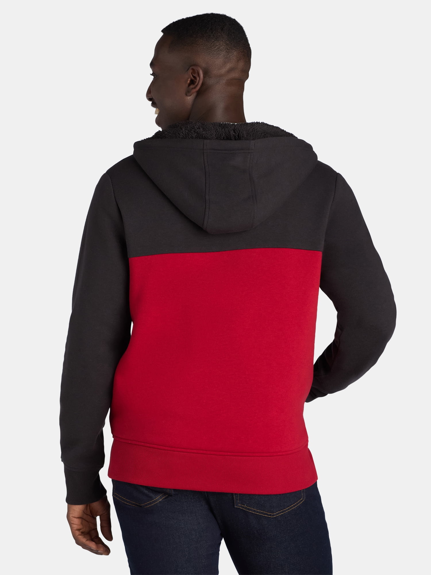 George Men's & Big Men's High Pile Fleece Lined Jacket with Hood, Sizes S-3XL