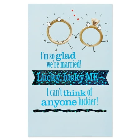American Greetings Funny Lucky Anniversary Card with Glitter