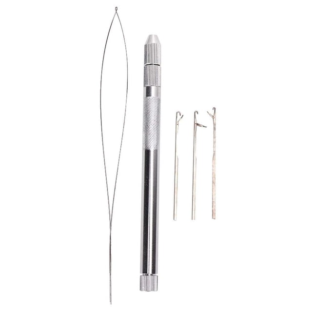 Enhebrador ideal idalinya para extensiones de cabello con mango de aluminio