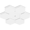 thumbnail image 2 of 22"OD x 1"ID x 7 1/2"C x 1"P Daisy Architectural Grade PVC Contemporary Ceiling Medallion, 2 of 11