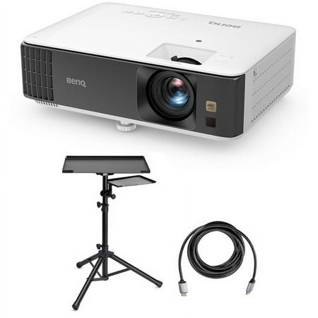 TK700 4K HDR 16ms Low Input Lag Gaming DLP Projector Bundle with Laptop Stand and Accessory Tray, HDMI 2.0 Cable