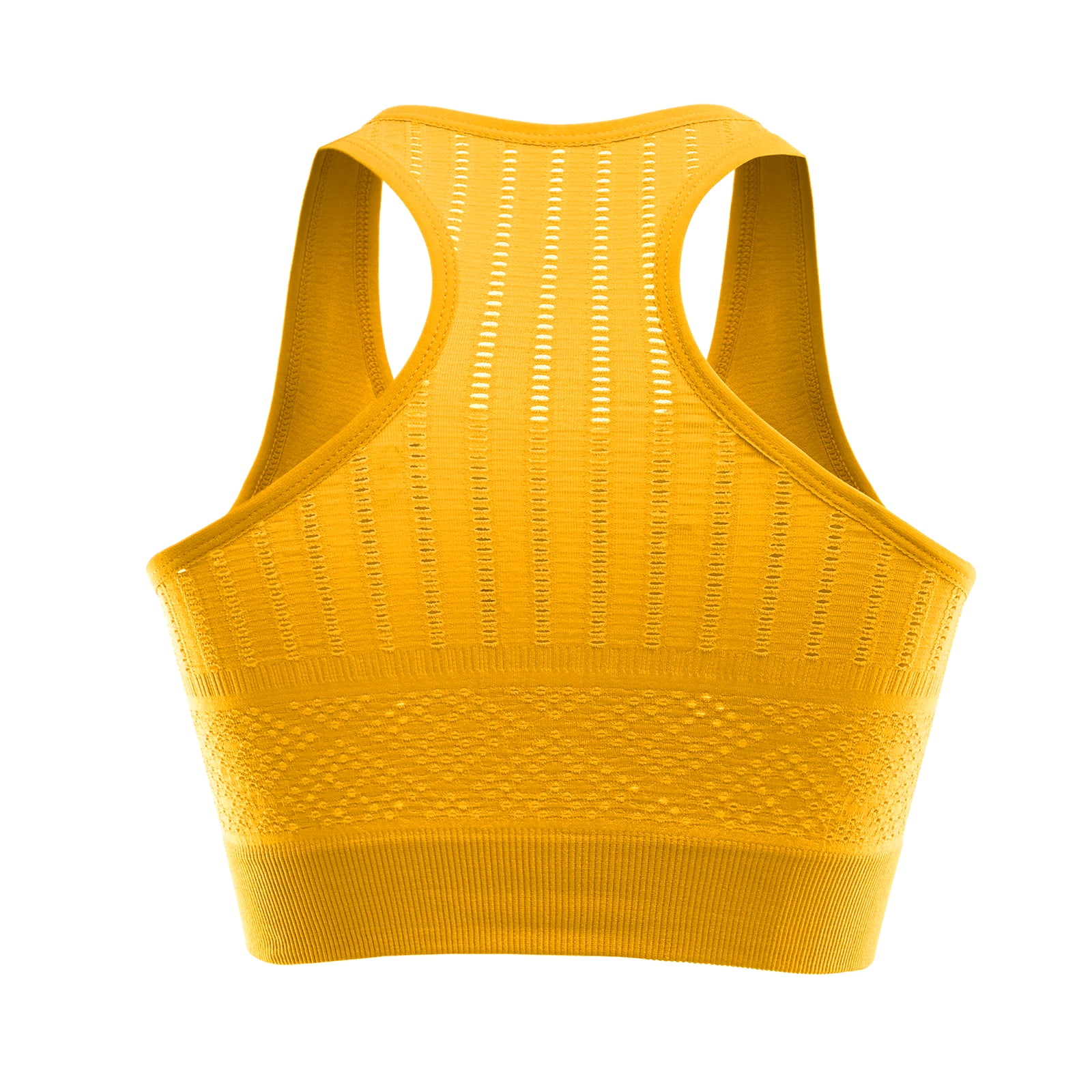 ZYZSTR Sports Bras for Women's Gym Running Solid Color Seamless Anti-Sweat  Sports Bra Breathable Soft Fitness Workout Tops (Color : Yellow, Size : 4)  : : Clothing, Shoes & Accessories