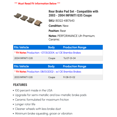 thumbnail image 2 of Rear Brake Pad Set - Compatible with 2003 - 2004 INFINITI G35 Coupe, 2 of 2