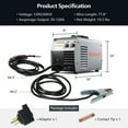 thumbnail image 4 of IRONMAX MIG Welder Gasless Flux Core Welding Machine120V IGBT w/Welding Gun&Earth Clamp, 4 of 10
