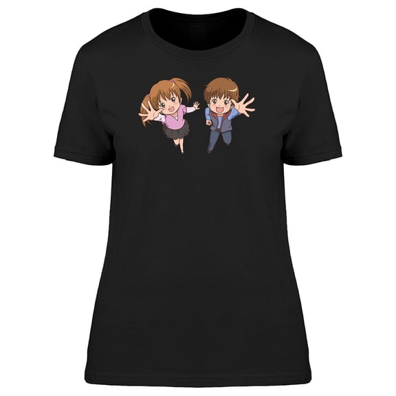 Cool Boy & Girl Friends Cartoons Tee Women's -Image by Shutterstock