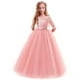 thumbnail image 1 of Vestido IBTOM CASTLE Flower Girls de encaje de tul rosa 7-8 años, 1 of 1