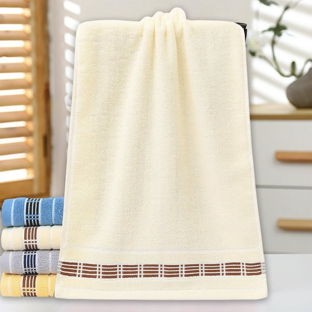 Toallas de manos de secado rápido • 34x73cm • Toallas de baño suaves y absorbentes para baño, gimnasio y spa • Azul, amarillo, gris, beige