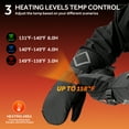 thumbnail image 6 of Heated Gloves for Men Women,158°F Heating Electric Rechargeable Winter Mittens,7.4V Leather Waterproof Touchscreen Hand Warmer for Motorcycle Work Ski Cycling(S/M/L/XL), 6 of 11