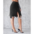 thumbnail image 4 of Maoxin Womens Skirts Women's Casual Denim High Waisted Hip Hugging Skirt ,Black,L, 4 of 4