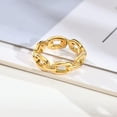 thumbnail image 4 of Chic Chain Ring for Women,6mm Anti Allergy Stainless Steel Wedding Band,Elegant Punk Gothic Boho Girl Finger Jewelry, 4 of 7