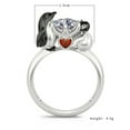 thumbnail image 2 of Bague de Fiançailles Ajustable pour Femmes avec Zircons Ronds Étincelants et Ouverture Élégante, Bijou d'Alliance, 2 of 5