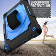 thumbnail image 7 of Dteck Heavy Case for Fire HD 8 Plus Tablet/ Fire HD 8 Case (10th Generation, 2020 Release), Full-body Protection Rugged Shockproof Case with 360 Rotating Stand & Shoulder Strap, Black/Blue, 7 of 7