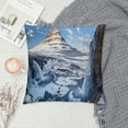 thumbnail image 2 of Orinice Mountain Waterfall Snow Graphic Decorative Pillow Cover 1PC - Winter Aesthetic Home Decor for Couch, Living Room, Bedroom - Men, Women, Boys, Girls 20x20in, 2 of 5