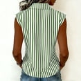 thumbnail image 5 of cocolona Womens Summer Striped Tank Tops Collar Sleeveless Button Shirts Trendy Casual Slim Fit Blouses, 5 of 6