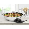 thumbnail image 4 of Electric Skillet By Cucinapro - 18/10 Stainless Steel, Frying Pan with Non Stick Interior, with Glass Lid, 12" Round, Temperature Control Probe for Adjustable Heat Settings, 4 of 6