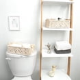 thumbnail image 4 of Macrame Storage Baskets, Stylish Home Decor For Bathroom Living Room, Decorative Storage Boxes With Wood Handles, Multipurpose Storage Gift Basket Option (Set Of 2), 4 of 5