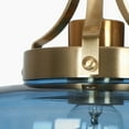 thumbnail image 4 of Savonnerie Modern 1-Light Gold Glass Pendant Light Kitchen Island Lights for Dining Room Blue, 4 of 5