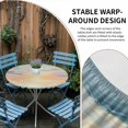 thumbnail image 2 of Ocean Sunset Round Tablecloth for 36-44 Inch Tables,Fitted Table Cover with Elastic Edge,Modern Orange Blue Oil Painting Seagull Waterproof Outdoor Table Cloth Protector for Patio Garden Dinner, 2 of 9