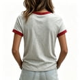 thumbnail image 4 of 911 We Will Never Forget Tshirts Shirts for Women 9/11 25th Anniversary Shirt Patriotic American Flag Memorial Day Faith Tee Gray XXXL, 4 of 4