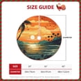 thumbnail image 2 of Xecao Tropical Sunset Paradise Pattern Christmas Tree Skirt Round Xmas Tree Mat Base Cover for Holiday Home Decorations-48", 2 of 6