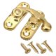 thumbnail image 2 of 1 par de ganchos decorativos de cerradura pequeña de Metal antiguo candado de joyero de madera con tornillos para herrajes para muebles 5 pares JFHHH pequeña, 2 of 4