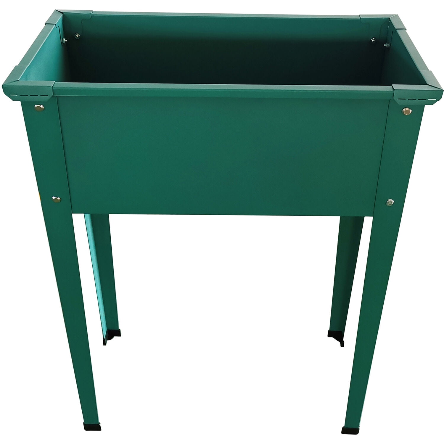 Hanover 24-In. Raised Garden Bed Planter Box with Legs for Flowers, Herbs, Vegetables - Powder-Coated Galvanized Steel, Green, HANRSGB-1GRN