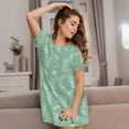 thumbnail image 3 of Susaid Tropical Pineapple Pattern Sleep Shirts for Women Short Sleeve Night Shirts for Sleeping Pullover Nightgown Soft Nightdress, 3 of 6