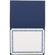 Paper Junkie Certificate Holder - Letter-Size Document Folder - Presentation Folder for Award Certificates - Diploma Cover with Gold Foil Border - Pack of 24, Letter Size, Navy Blue