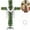 A, variant on 59.2 Inch Christmas Cross Tree Pre-Lit Artificial Pine Christmas Cross with Light String, White Scarf and Wooden Rattan Ring Christmas Decoration Jesus Christ Catholic Cross for Outdoor Home Decor