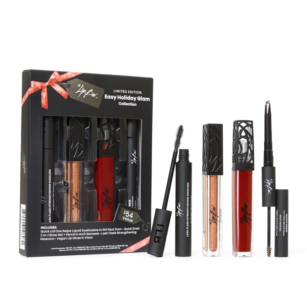 (54 Value) The Lip Bar Easy Holiday Glam Collection, 4 Pieces