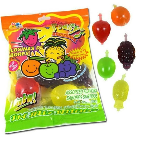 Fruitys Snack TikTok Ju-C Jelly Fruit Candy Bag 12.6 Oz! 5 Flavors Strawberry, Sour Apple, Pineapple, Grape and Orange! Tasty Fruity Jelly Snack! Perfect For TikTok Jelly Fruity Candy Challenge!