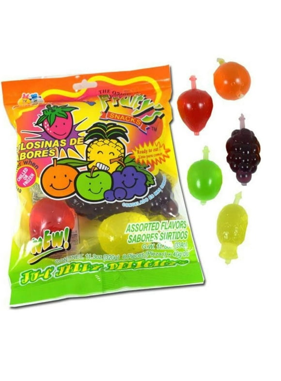 Fruitys Snack TikTok Ju-C Jelly Fruit Candy Bag 12.6 Oz! 5 Flavors Strawberry, Sour Apple, Pineapple, Grape and Orange! Tasty Fruity Jelly Snack! Perfect For TikTok Jelly Fruity Candy Challenge!