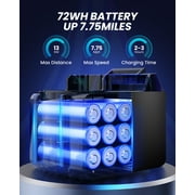 MIHOVER 6.5 Kids Self Balancing All-Terrain Hoverboard- Ride on Toys UL 2272 Certified,250W*2 Motor&LED Lights,Bluetooth Speaker for Ages 6-12,Max Load 176 lbs-Black