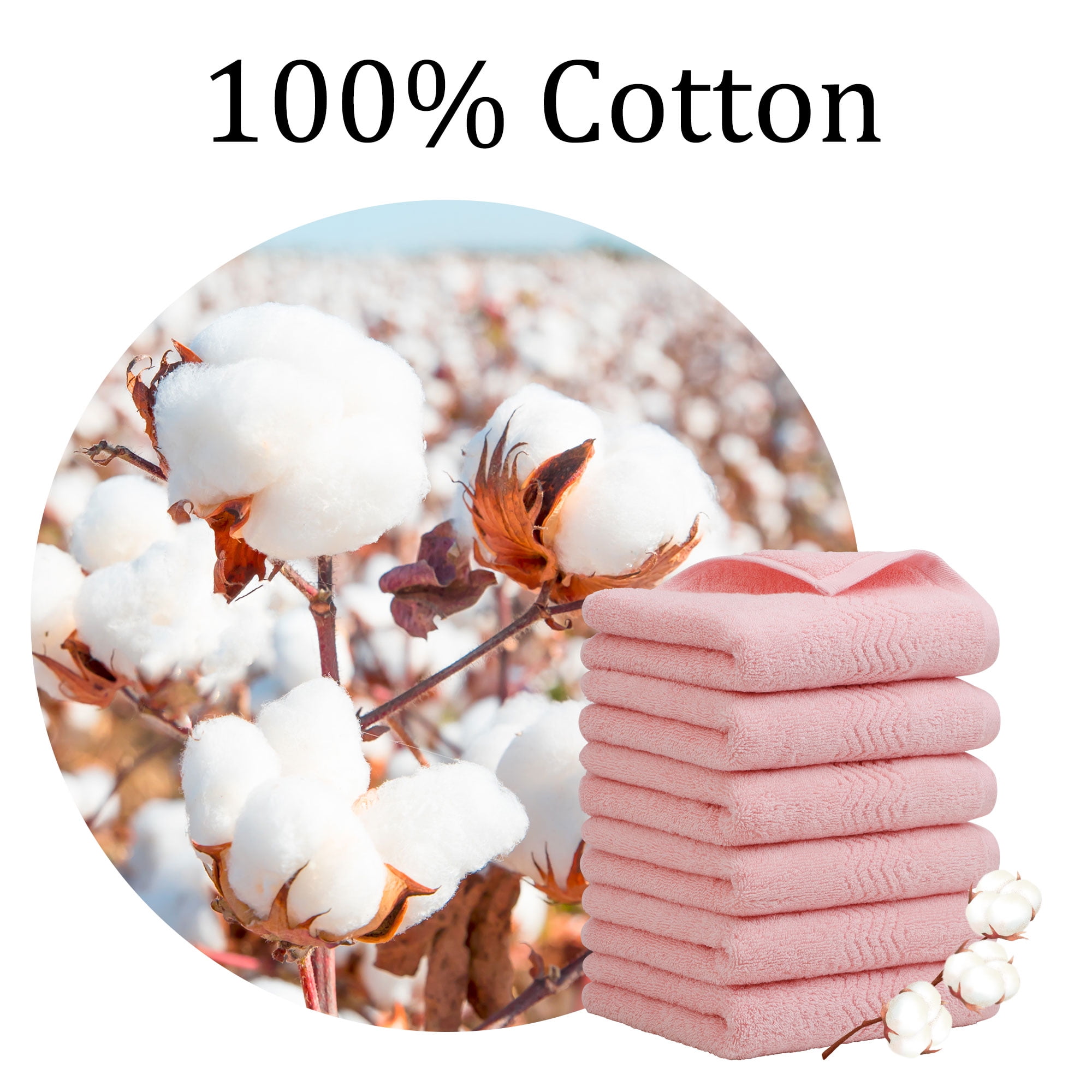 PiccoCasa 6 Pack Soft Hand Towels Cotton 13 x 29" for Bathroom Pink