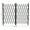 thumbnail image 2 of Miumaeov Double Folding Security Gate, 5' H x 10' W Folding Door Gate, Iron Accordion Security Gate, Flexible Expanding Security Gate, 360° Rolling Barricade Gate, Scissor Gate or Door with Keys, 2 of 15