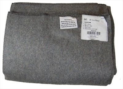Olive Drab GI Style US Virgin Military Wool Blanket 62/" x 80/" U.S MADE 9084