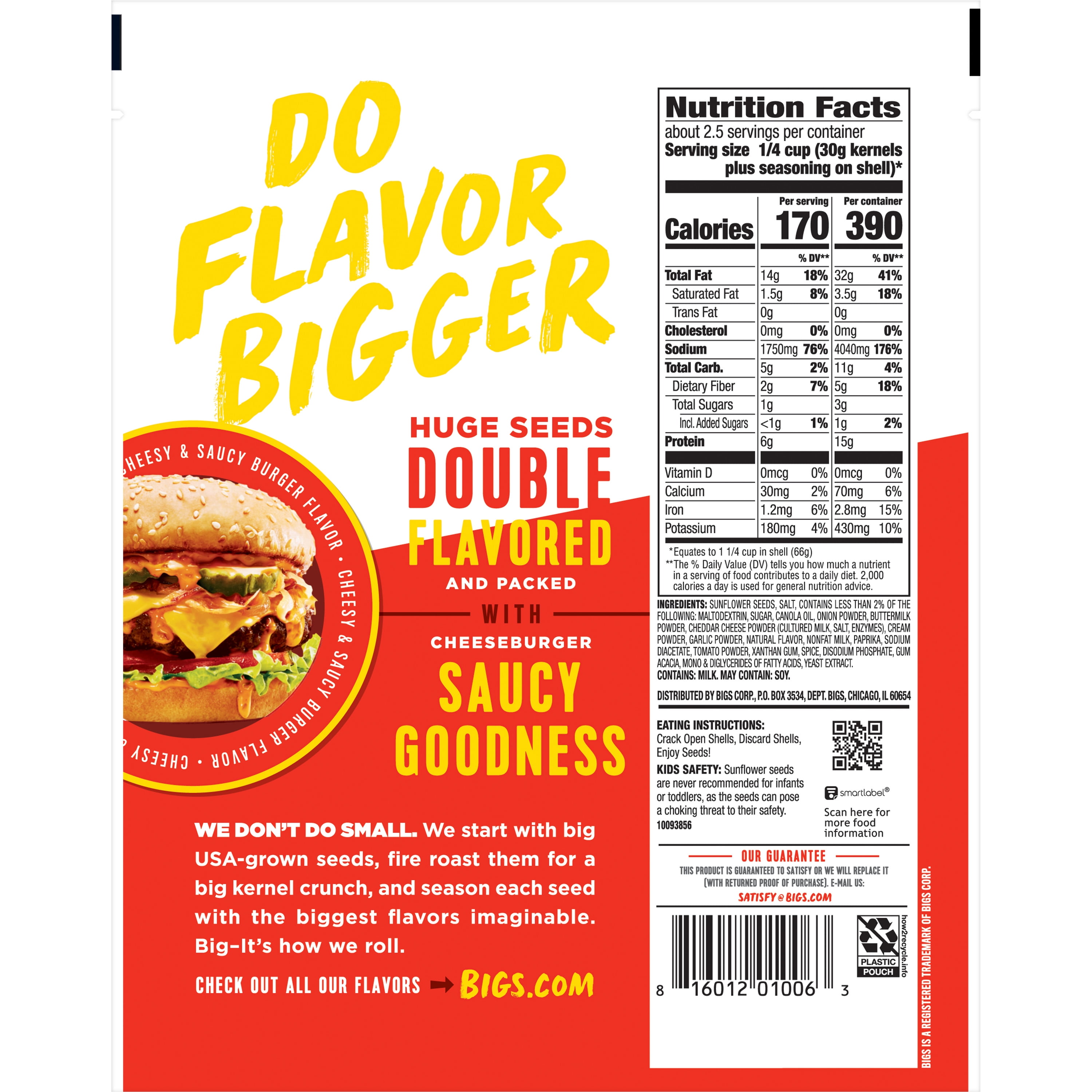 BIGS Cheeseburger Sunflower Seeds - Keto Friendly Snack For Low Carb Lifestyle 5 35 Oz BIGS Cheeseburger Sunflower Seeds - Keto Friendly Snack For Low Carb Lifestyle 5 35 Oz